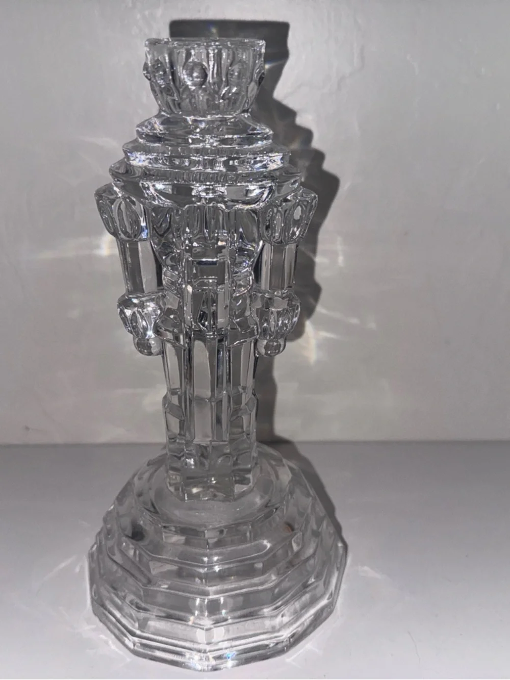 PRINCESS HOUSE Lead Crystal Nutcracker Design Candle Holder